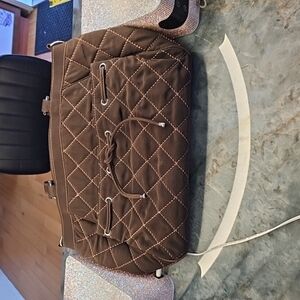 Vera Bradley Esspreso Brown Quilted Brown Shoulder Bag